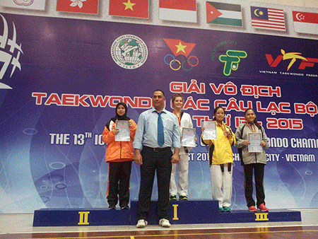 Atlit UTHM raih pingat di 13th International Clubs Open Taekwondo Championship 2015