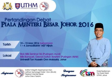 UTHM Champion For 2016 Menteri Besar Johor Cup Debate