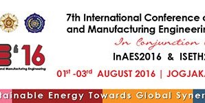 The 7th International Conference on Mechanical and Manufacturing Engineering (ICME 2016)