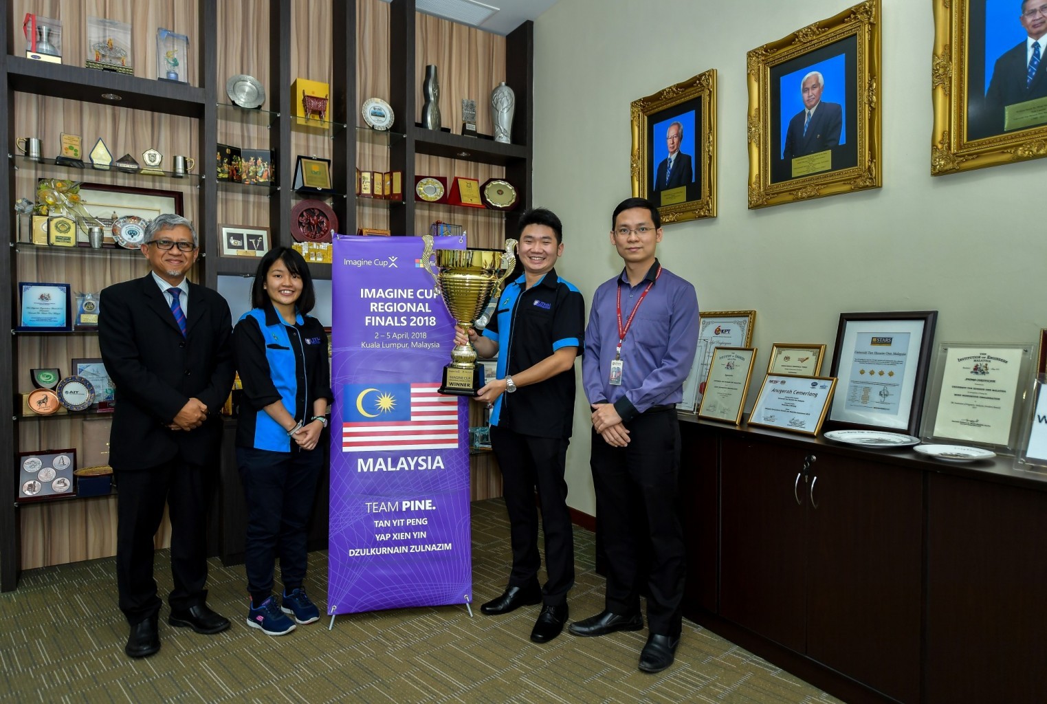 UTHM team champions the 2018 Asia Pacific Imagine Cup with the PINE