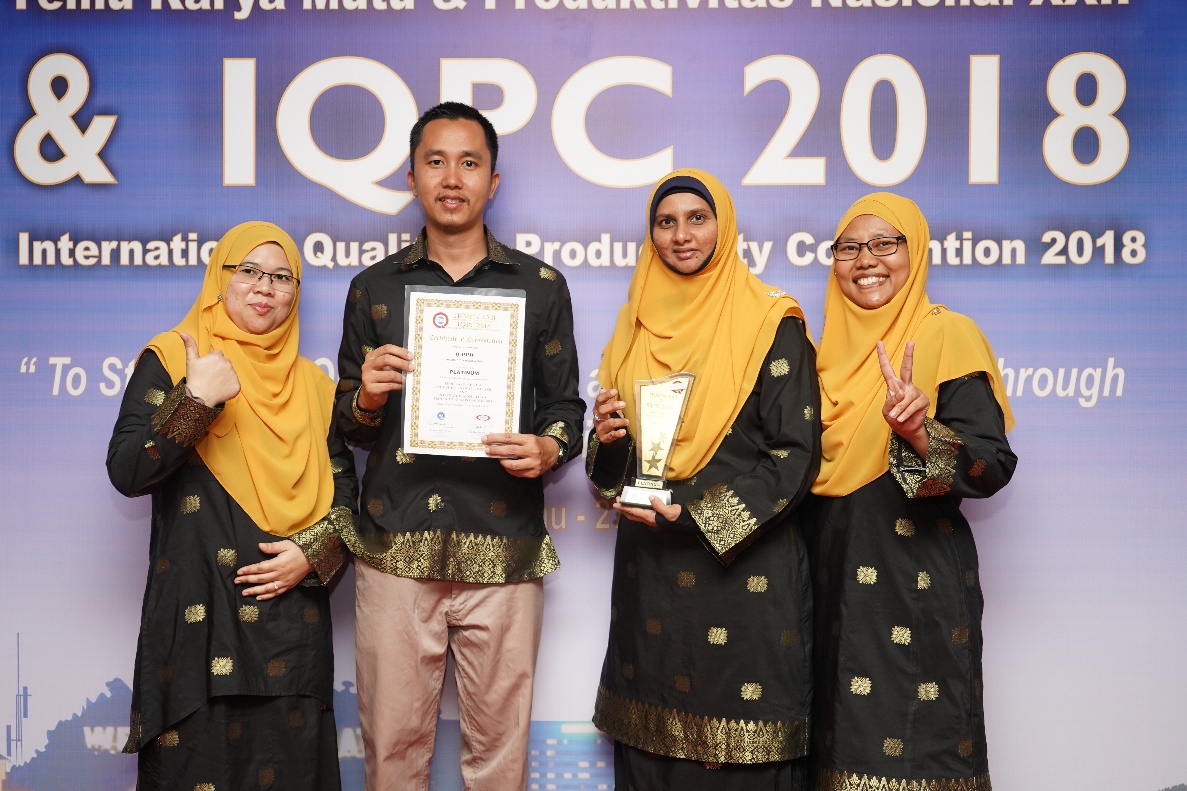 Kumpulan Inovatif dan Kreatif Q-PPD terima penarafan Platinum di IQPC 2018