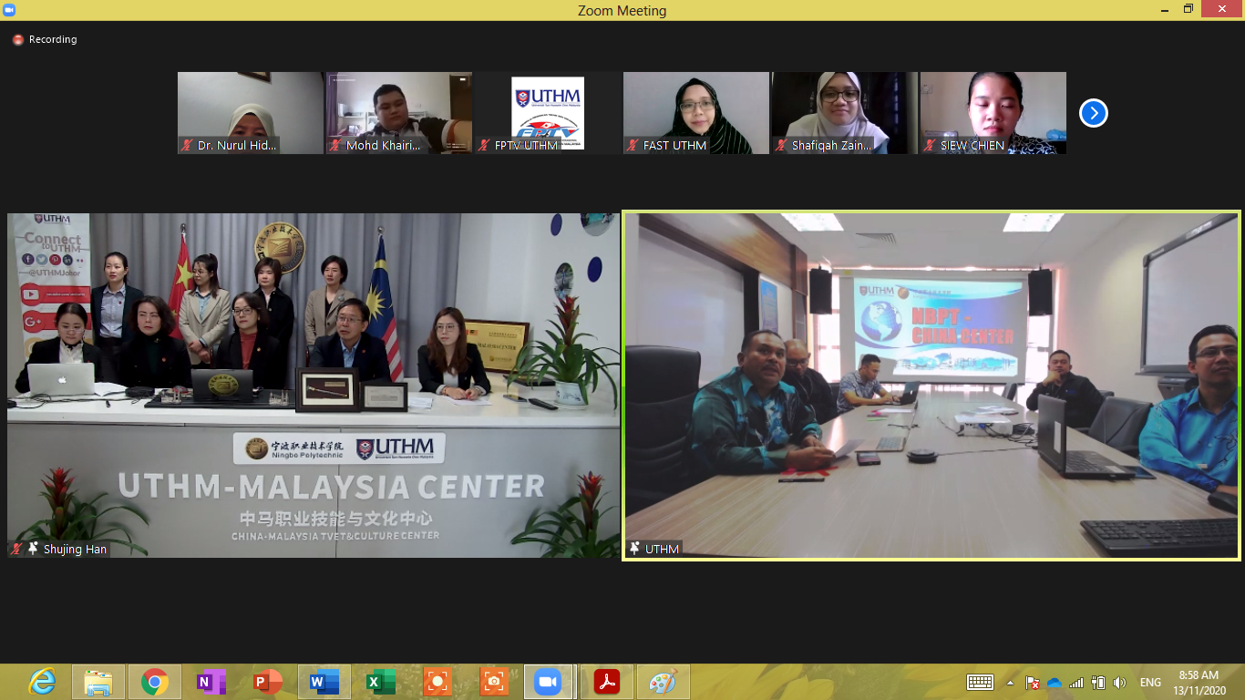 UTHM-Politeknik Ningbo realisasikan penganjuran program mobiliti secara maya