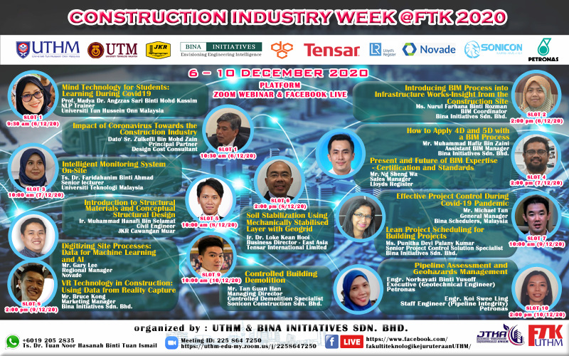 Program ‘Construction Industry Week @FTK 2020’ dapat sambutan luar biasa