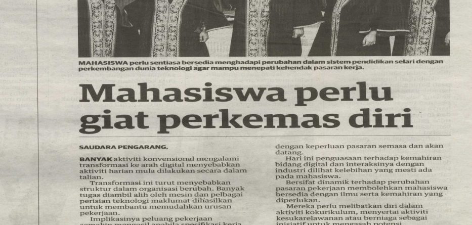 Keratan Akhbar Utusan Malaysia - Mahasiswa perlu giat perkemas 