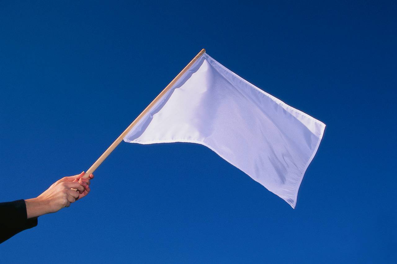 Raising the white flag: signs of hope not defeat