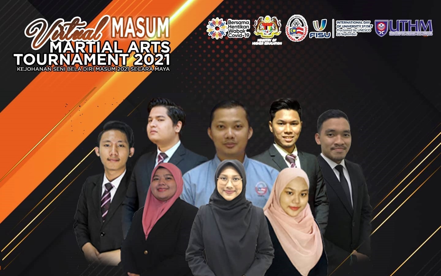 Tujuh penuntut UTHM jadi sukarelawan MASUM Virtual Martial Arts Tournament 2021
