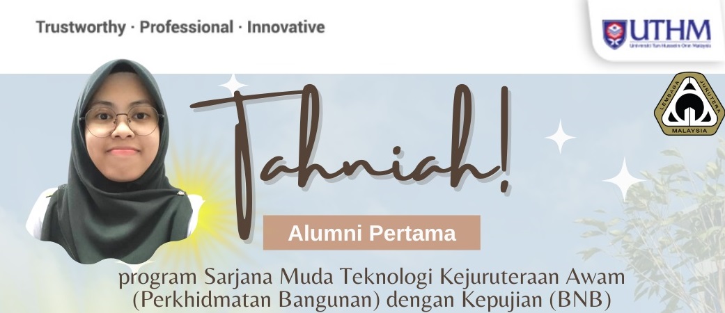 Noor Syuhada Abdul Manaf alumni pertama FTK mendaftar sebagai Jurutera Berijazah