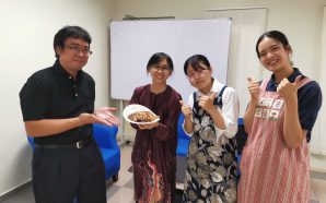 Participants Appreciate Peace and Japanese Food in Okonomiyaki Cooking Demo…