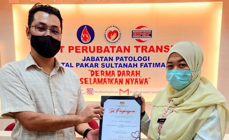 KKM iktiraf Kolej Kediaman Kampus Pagoh sebagai Penganjur Kempen Derma Darah Paling Komited/Responsif Negeri Johor