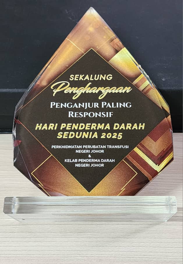 UTHM dapat pengiktirafan ‘Penganjur Paling Responsif’ sempena Hari Penderma Darah Sedunia 2025