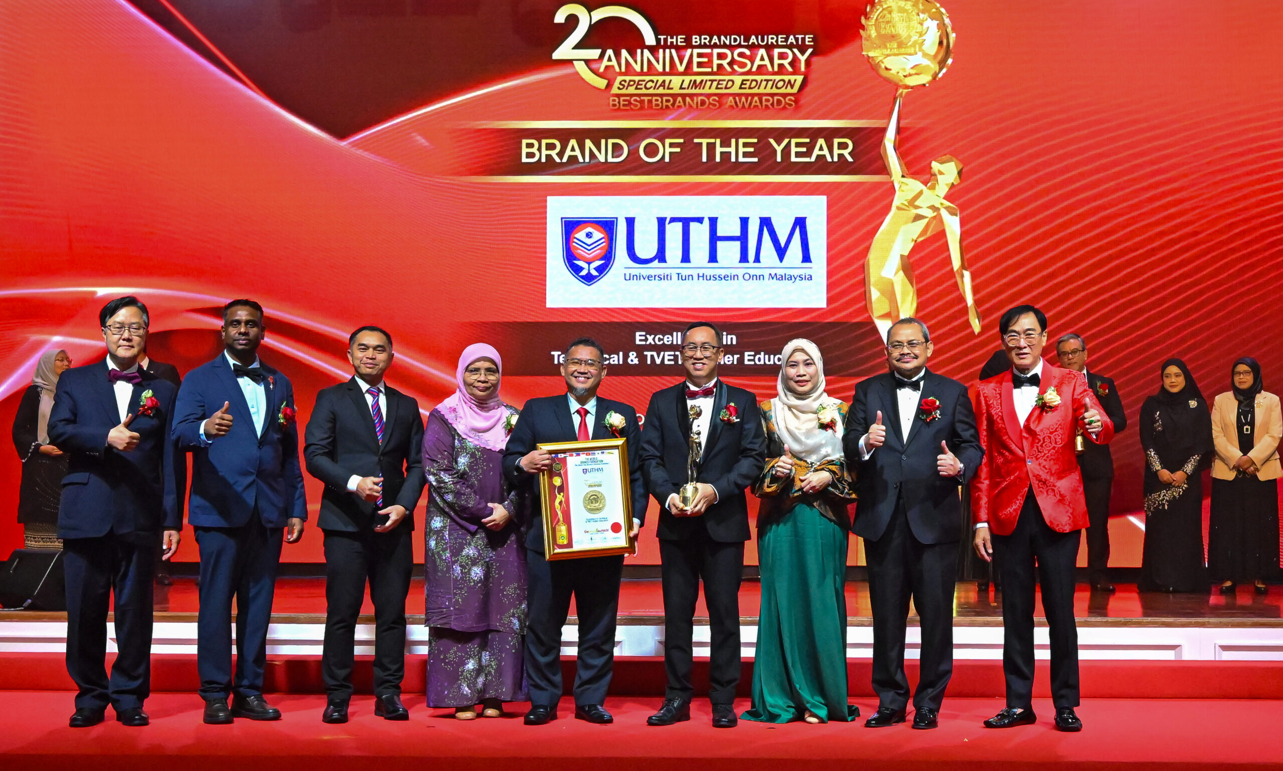 UTHM celebrated as The World Brand of the Year in technical education and TVET